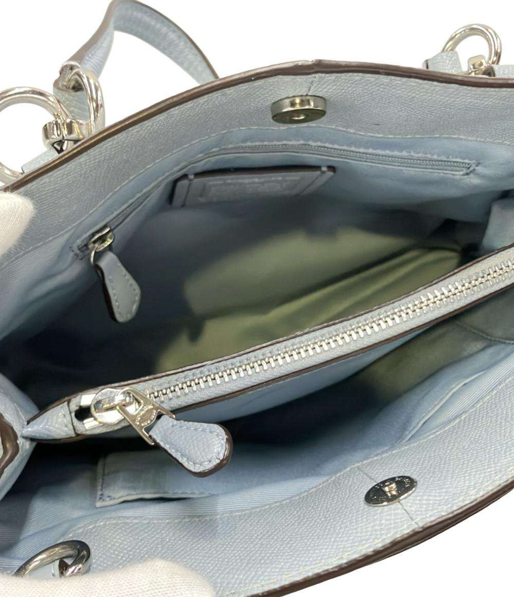 【美品】コーチ　coach F32470 グレー　ハンド　ショルダー　メタル COACH 2WAY ハンドバッグ ショルダーバッグ 斜め掛け F13683