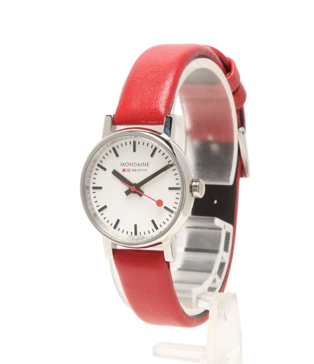 状態良 MONDAINE モンディーン 腕時計 クォーツ 盤面黒 MONDAINE ⁄ SWISS RAILWAYS WATCH | UTDESIGN
