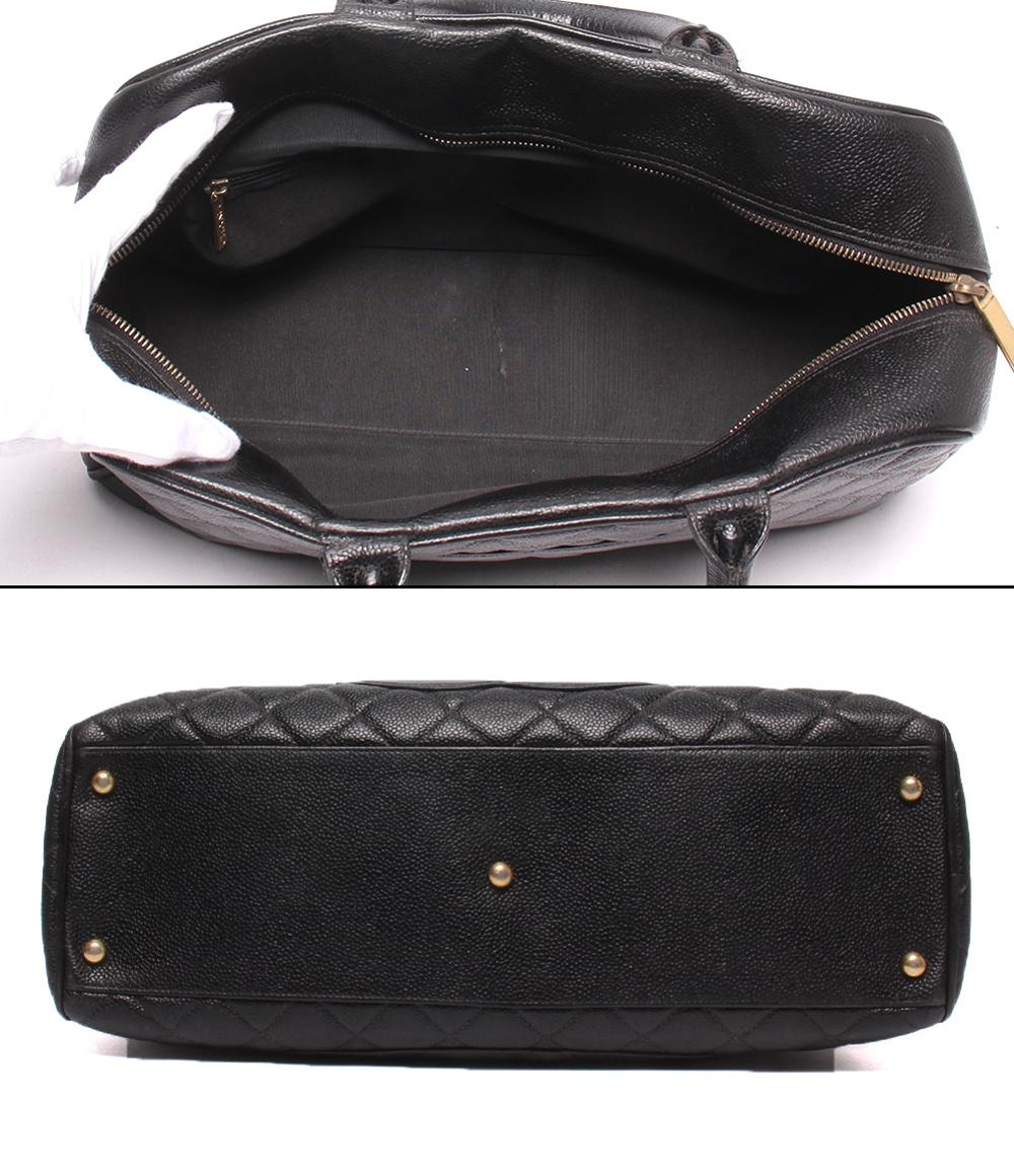 訳あり CHANEL ハンドバッグ ミニボストンバッグ 8番台 キャビアスキン レディース シャネル