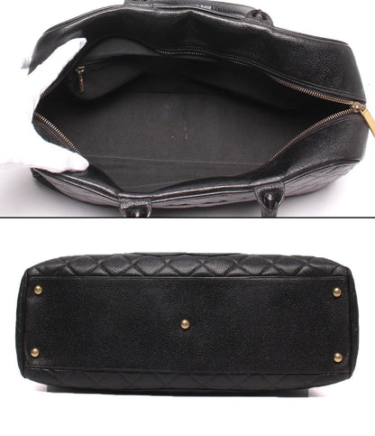 訳あり CHANEL ハンドバッグ ミニボストンバッグ 8番台 キャビアスキン レディース シャネル