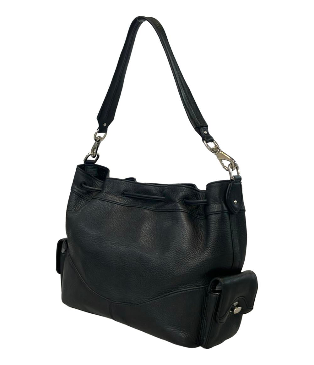 【極美品】Cole Haan　ブラック　ショルダーバッグ　レザー　ゴールド金具 COLE HAAN ショルダーバッグ バッグ キャリーオールショルダー