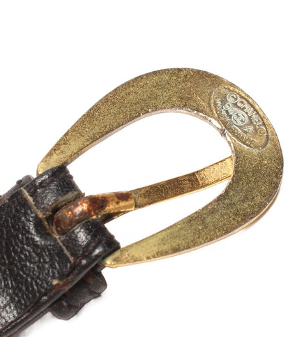 CHANEL レザー チェーンベルト COCO COIN ゴールド金具 レディース シャネル