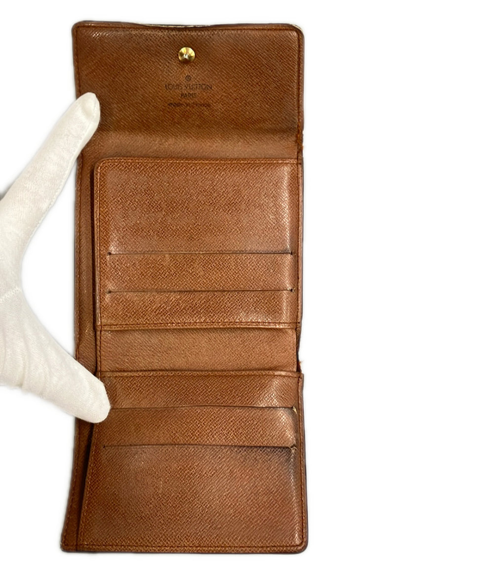 訳あり LOUIS VUITTON 二つ折り財布 Wホック ポルト モネ ビエ カルト クレディ モノグラム M61652 メンズ レディース ルイ・ヴィトン