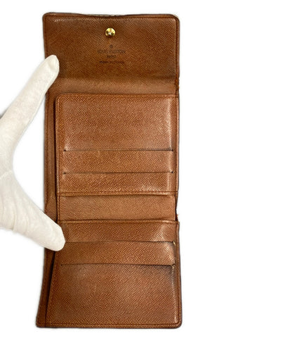 訳あり LOUIS VUITTON 二つ折り財布 Wホック ポルト モネ ビエ カルト クレディ モノグラム M61652 メンズ レディース ルイ・ヴィトン