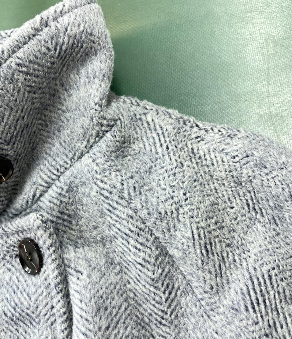 ルエレ ウールアクリル混ロングステンカラーコート アウター レディース SIZE L Louere