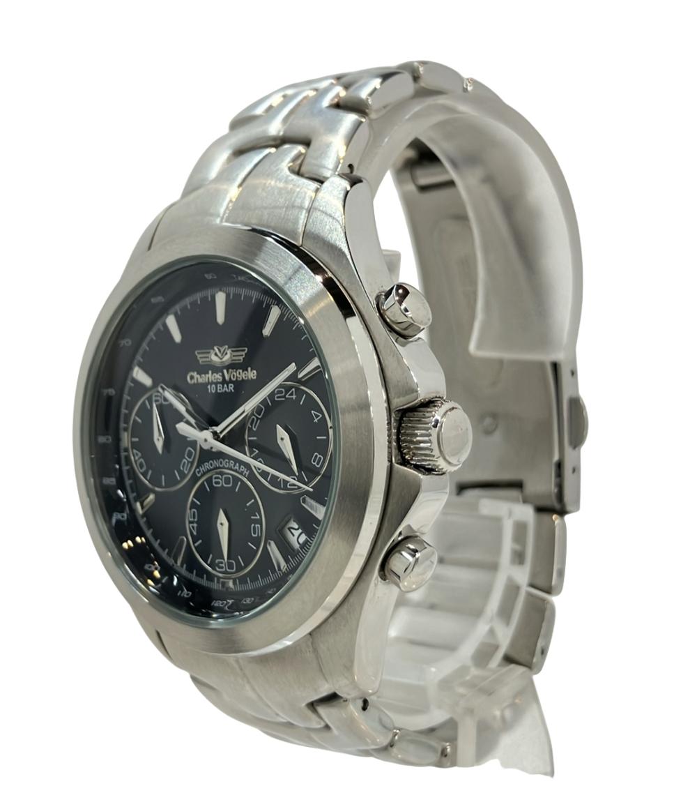 シャルルホーゲル 腕時計 クオーツ ブラック CV-7934 メンズ Charles Vogele