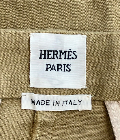 美品 HERMES タックデニムパンツ 07-7402 レディース SIZE 34 (XS) エルメス