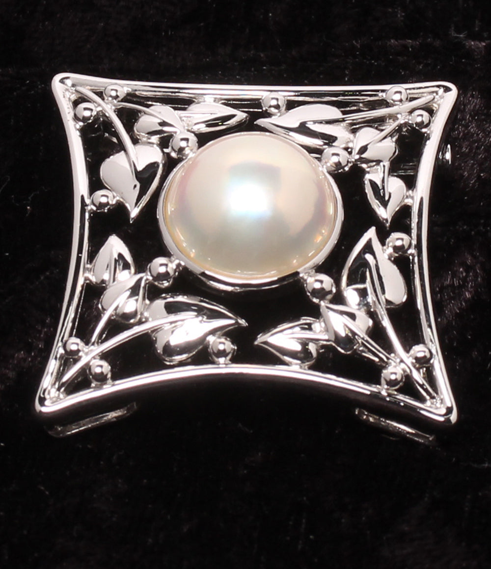 美品 TASAKI ブローチ SV マベパール13mm レディース タサキ