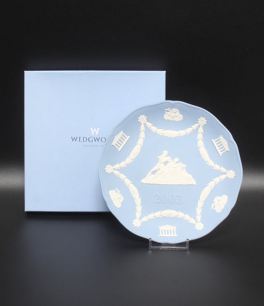 WEDGWOOD イヤープレート 飾り皿 18cm ジャスパー 2003 ウェッジウッド