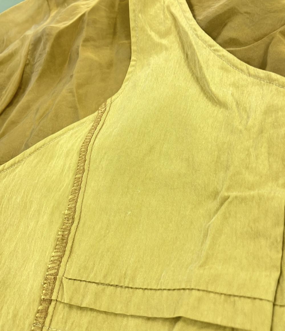 美品 レイビームス ナイロン切り替え長袖フレアロングワンピース レディース SIZE 0 (XS) Ray Beams