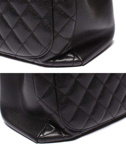 CHANEL チェーントートバッグ グランドショッピング GST シルバー金具 キャビアスキン マトラッセ レディース シャネル