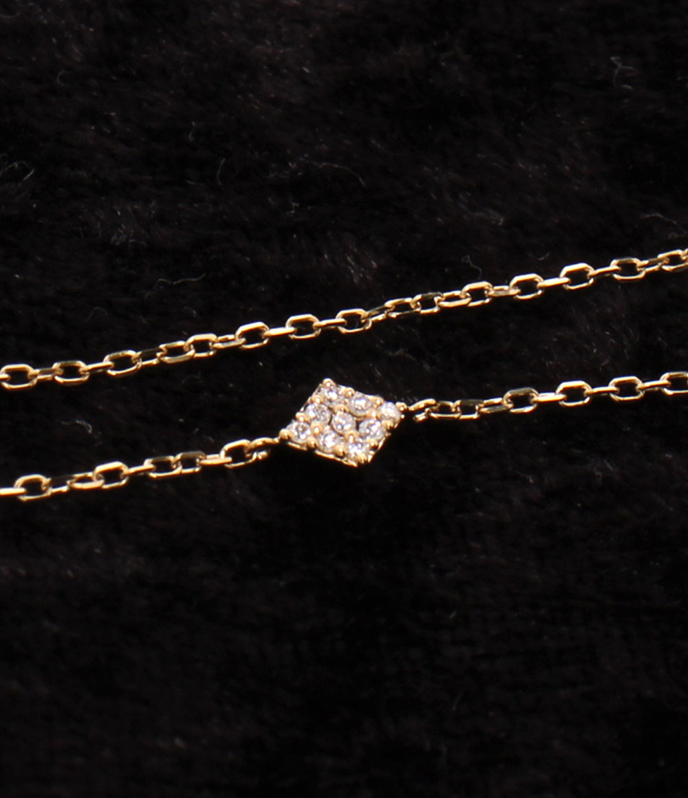 美品 STAR JEWELRY ブレスレット K10 ダイヤ 0.02ct レディース スタージュエリー