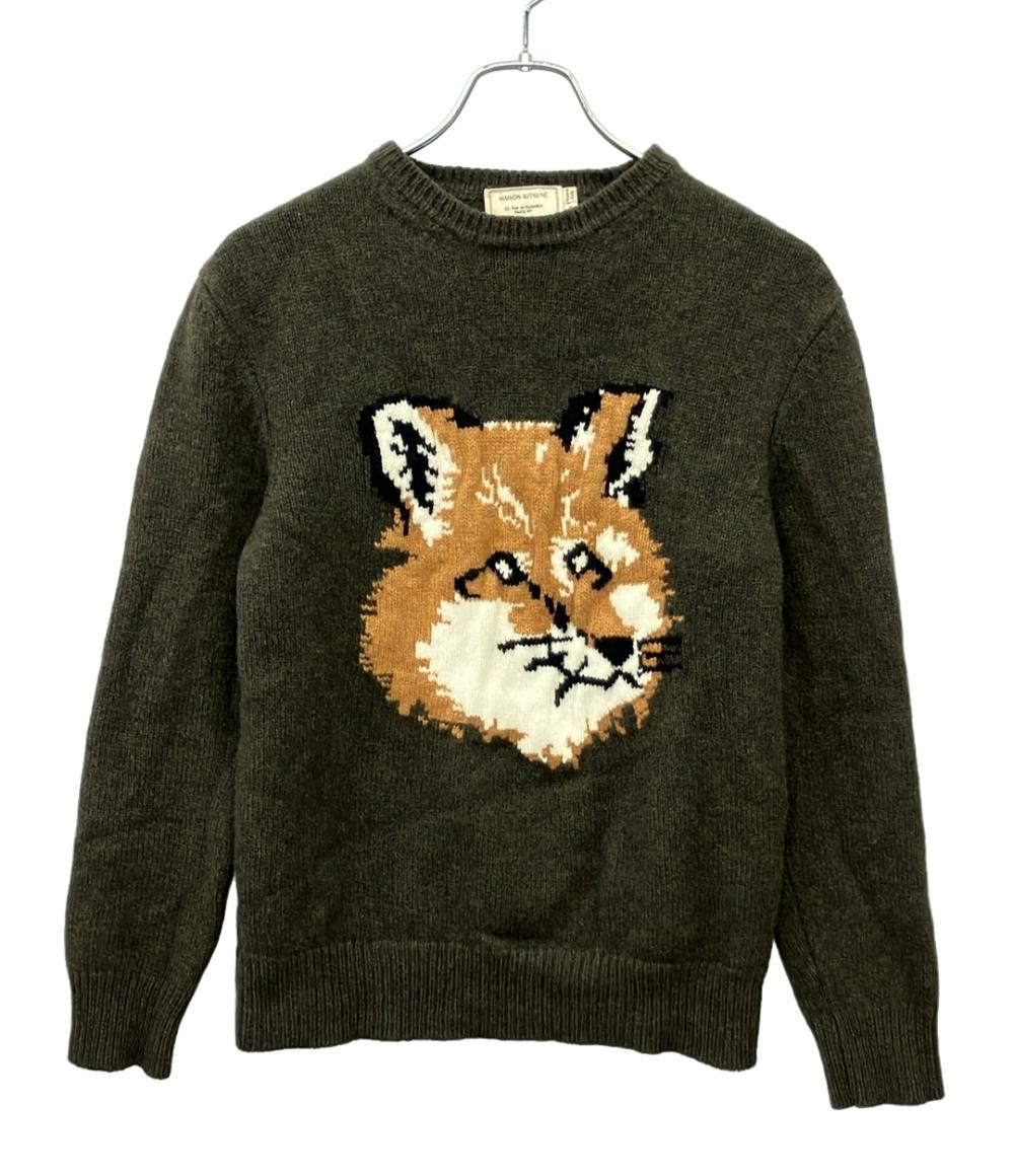 MAISON KITSUNE 長袖ニット オリーブ メンズ SIZE XS メゾンキツネ