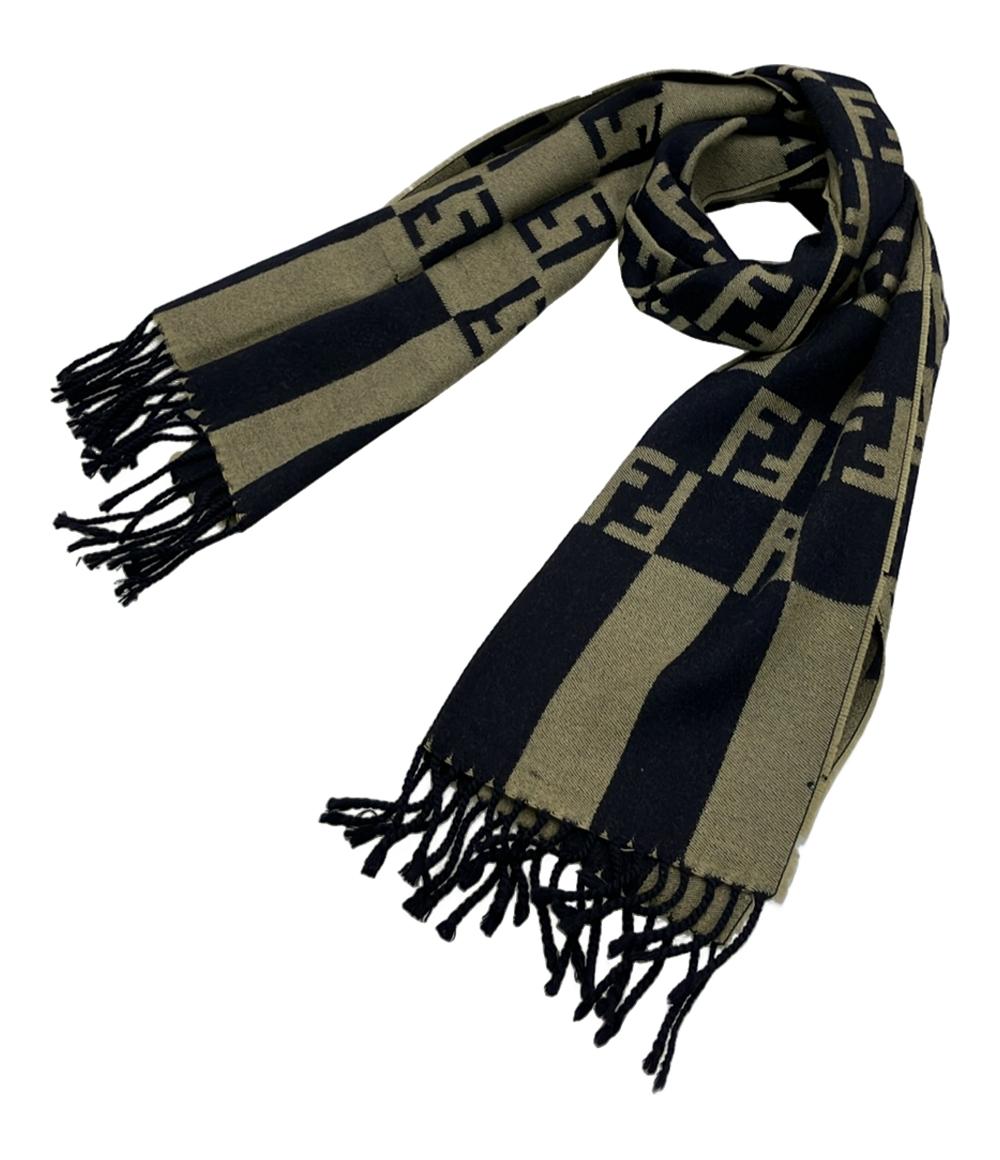 フェンディ マフラー ウール 100% ズッカ柄 ユニセックス FENDI