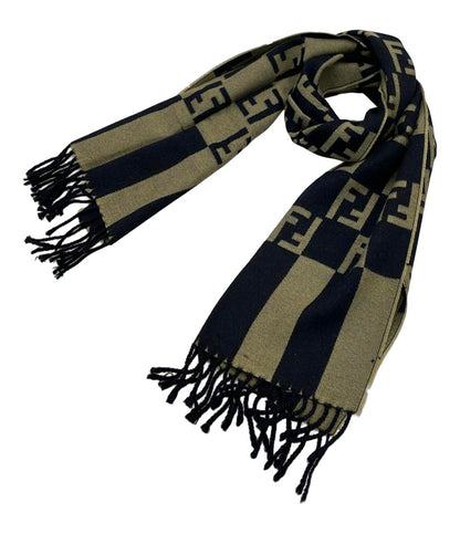 フェンディ マフラー ウール 100% ズッカ柄 ユニセックス FENDI