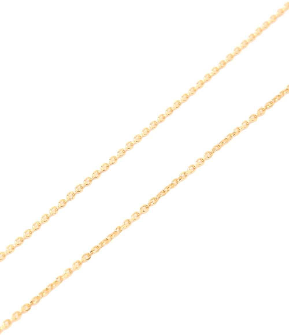 美品 STAR JEWELRY ネックレス K18 ダイヤ 0.01ct イニシャル Y レディース スタージュエリー