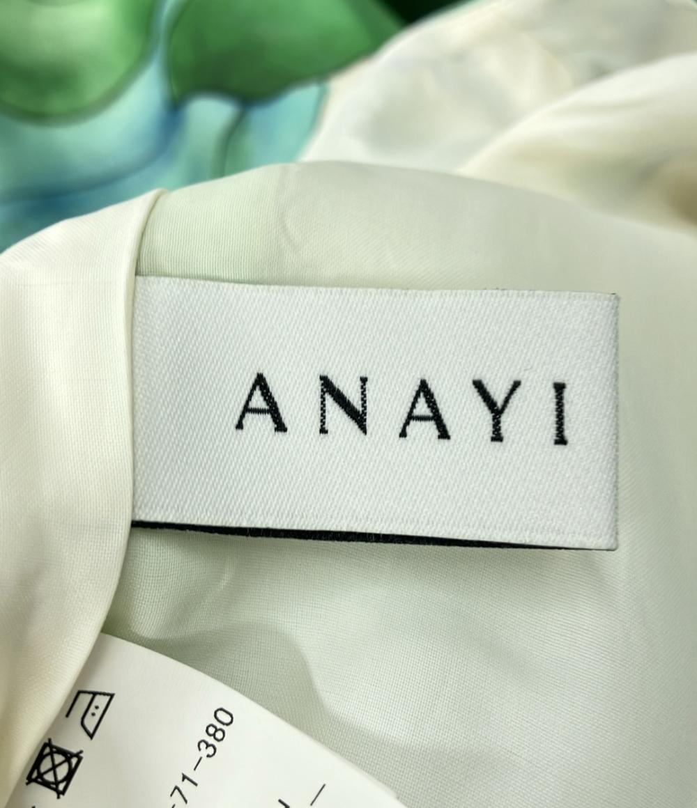 訳あり アナイ ボタニカル柄ノースリーブフレアミディアムワンピース レディース SIZE 38 (S) ANAYI