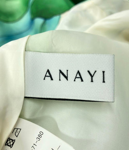 訳あり アナイ ボタニカル柄ノースリーブフレアミディアムワンピース レディース SIZE 38 (S) ANAYI