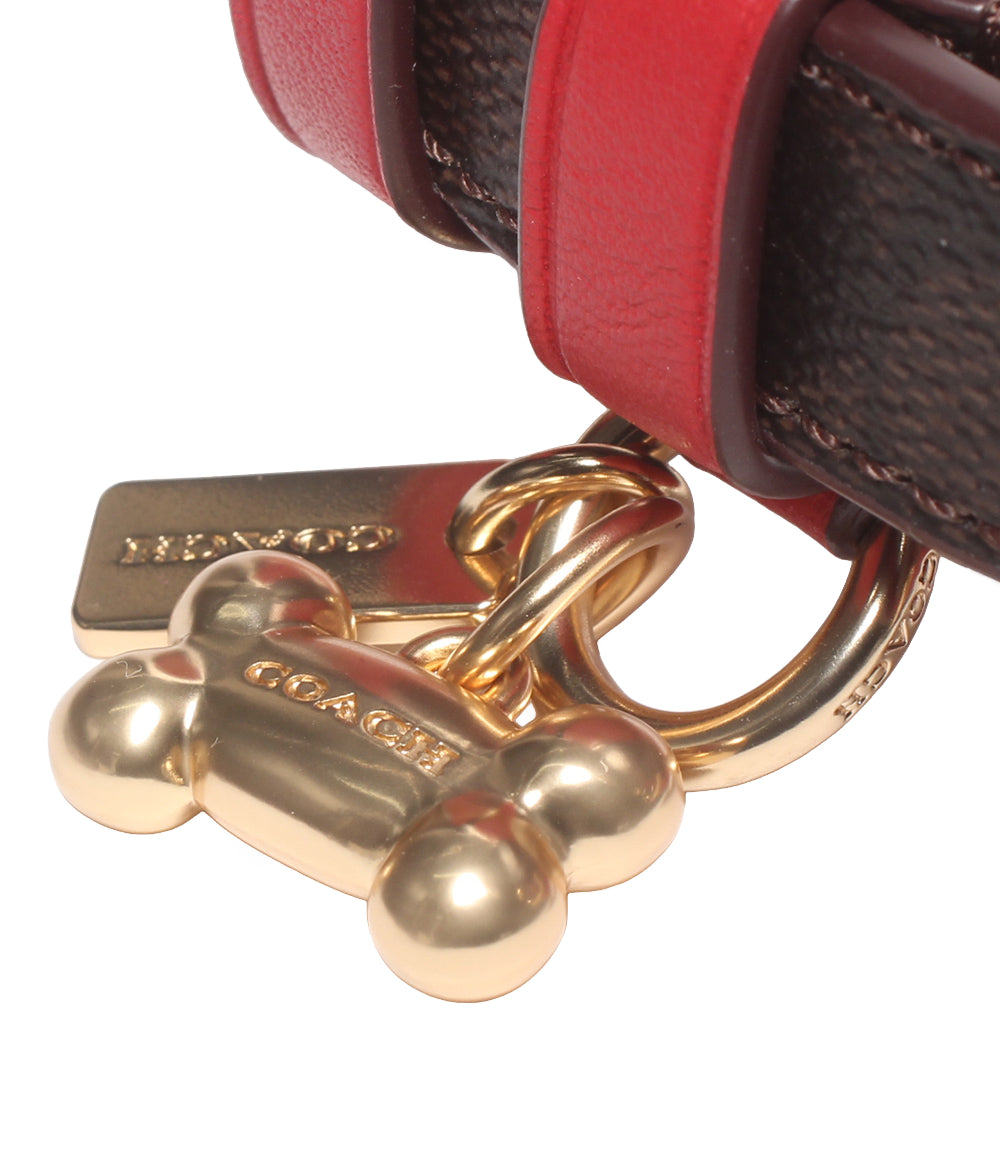 美品 COACH 小型犬首輪 シグネチャー CH144 E2392 コーチ