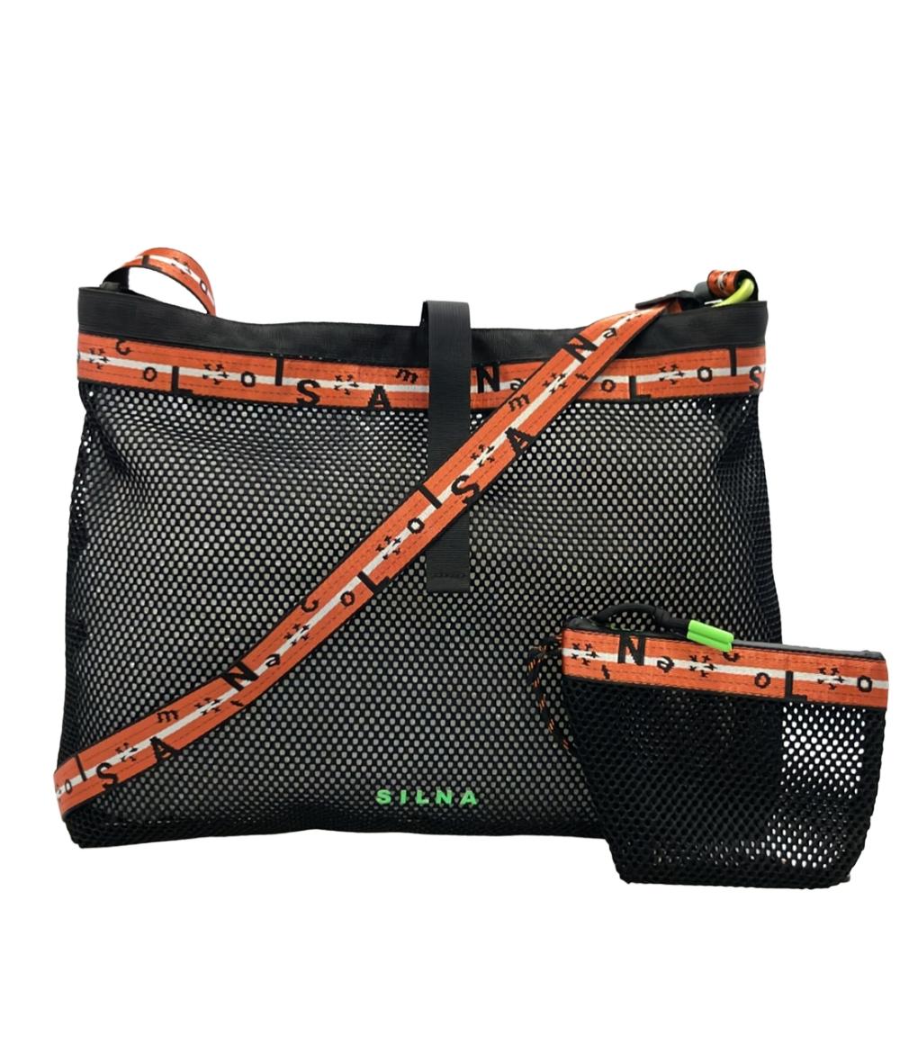 美品 SILNA MINACORO ショルダーバッグ 斜め掛け 肩掛け メッシュバッグ レディース シルナミナコロ