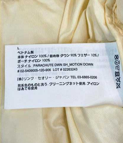 theory ダウンジャケット 軽量 ダブルジップ スナップボタン PARACHUTE DWN SH-MOTION DOWN メンズ SIZE L セオリー