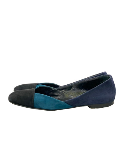 訳あり HERMES フラットシューズ スエード レディース SIZE 36 1/2 エルメス