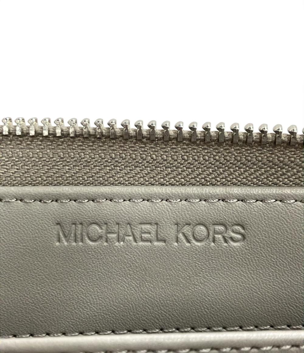 美品 MICHAEL KORS ラウンドファスナー長財布 MKシグネチャー レディース マイケルコース