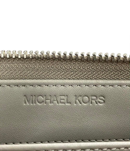 美品 MICHAEL KORS ラウンドファスナー長財布 MKシグネチャー レディース マイケルコース