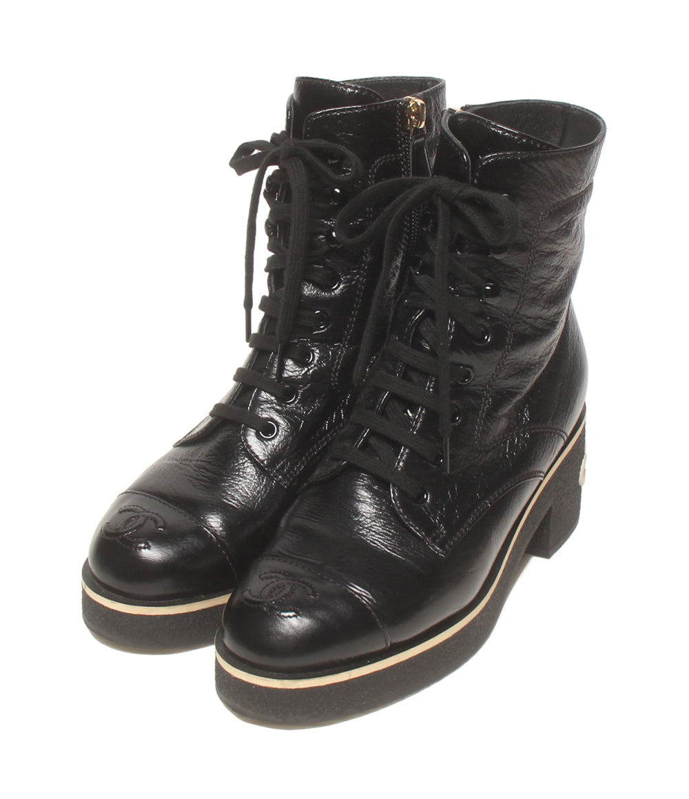 CHANEL ショートブーツ レースアップ G36435 レディース SIZE 36 シャネル