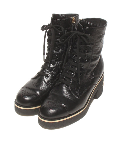 CHANEL ショートブーツ レースアップ G36435 レディース SIZE 36 シャネル