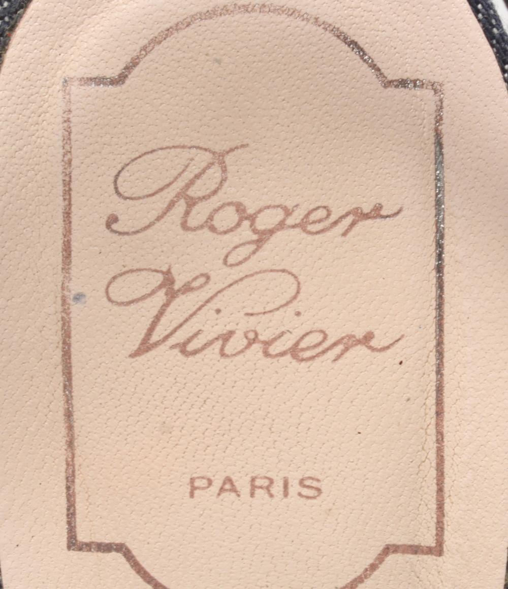 Roger Vivier ミュール チャンキーヒールサンダル デニム bikiviv sandals レディース SIZE 38 25.5(cm) ロジェヴィヴィエ