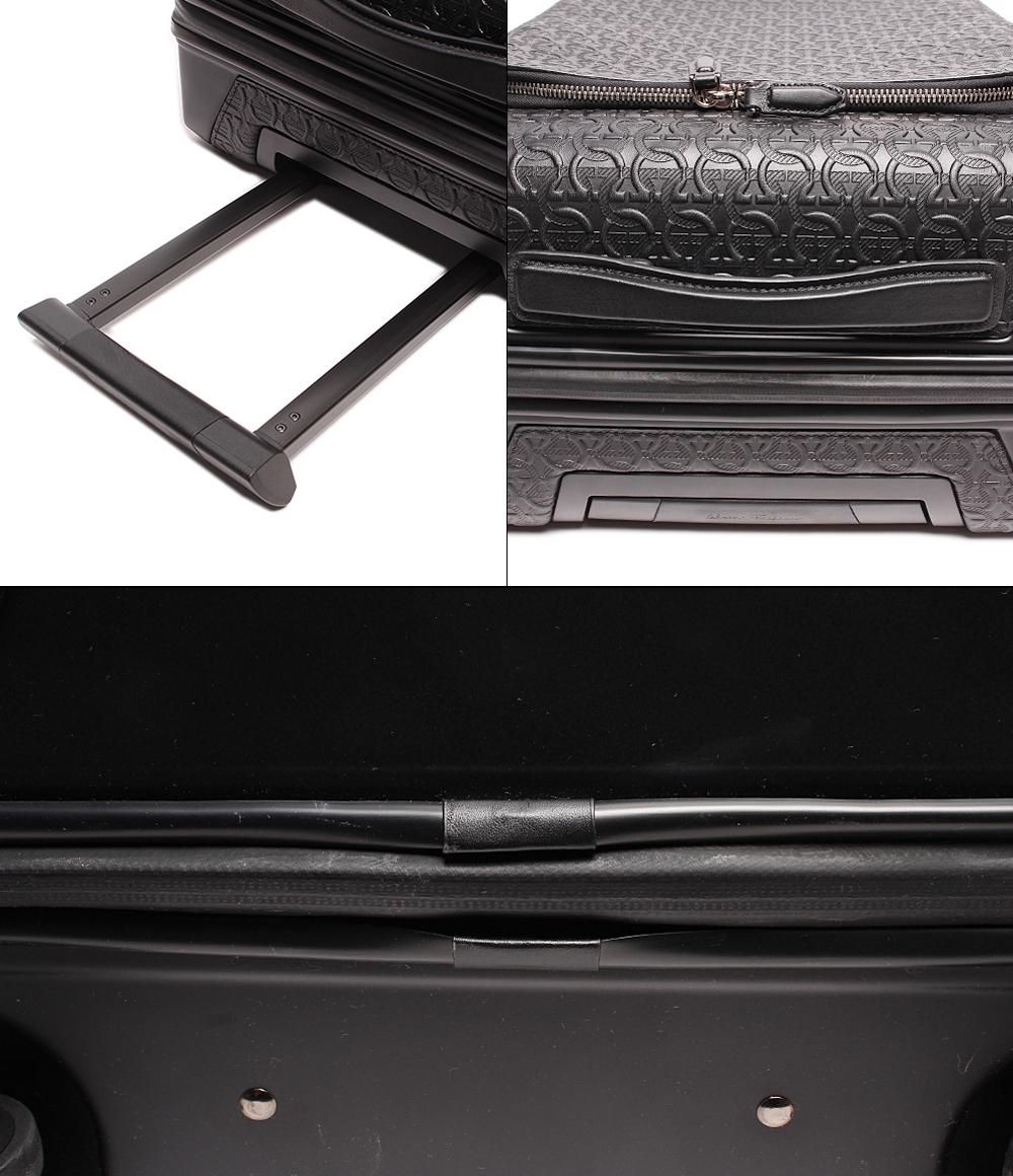 サルヴァトーレフェラガモ キャリーケース トラベルケース トロリー ガンチーニ カーフレザー メンズ Salvatore Ferragamo