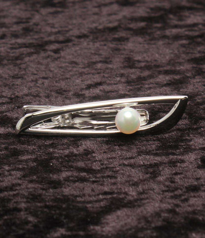 美品 MIKIMOTO タイバー タイピン SV パール 7.4mm メンズ ミキモト