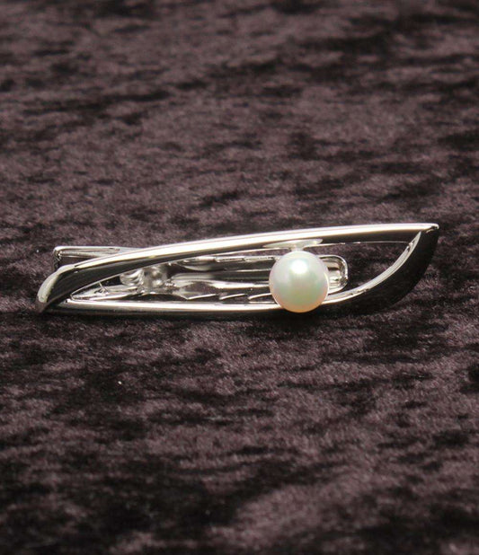 美品 MIKIMOTO タイバー タイピン SV パール 7.4mm メンズ ミキモト
