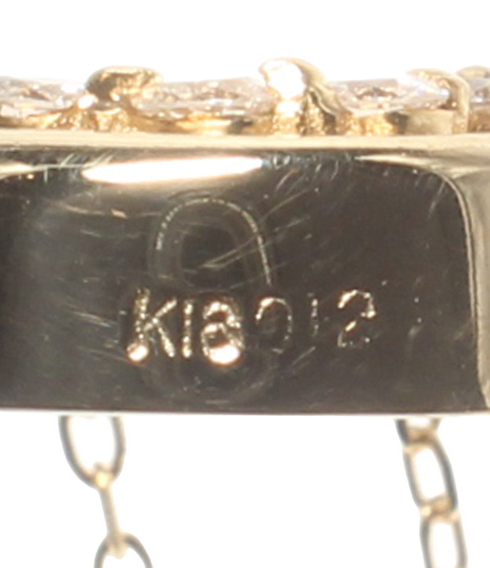 美品 ネックレス K18 ダイヤ0.12ct レディース