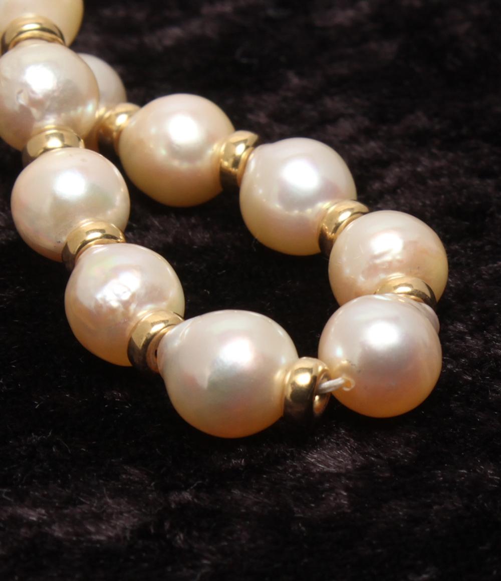 美品 ブレスレット K18 パール 7.5mm レディース