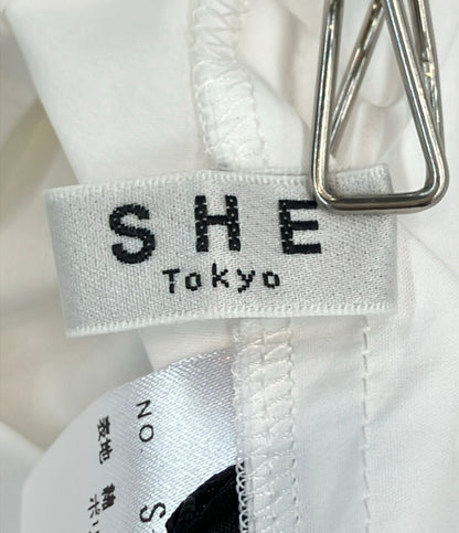 美品 SHE Tokyo カシュクールブラウス フレンチスリーブ レディース SIZE 1 (S) シートーキョー
