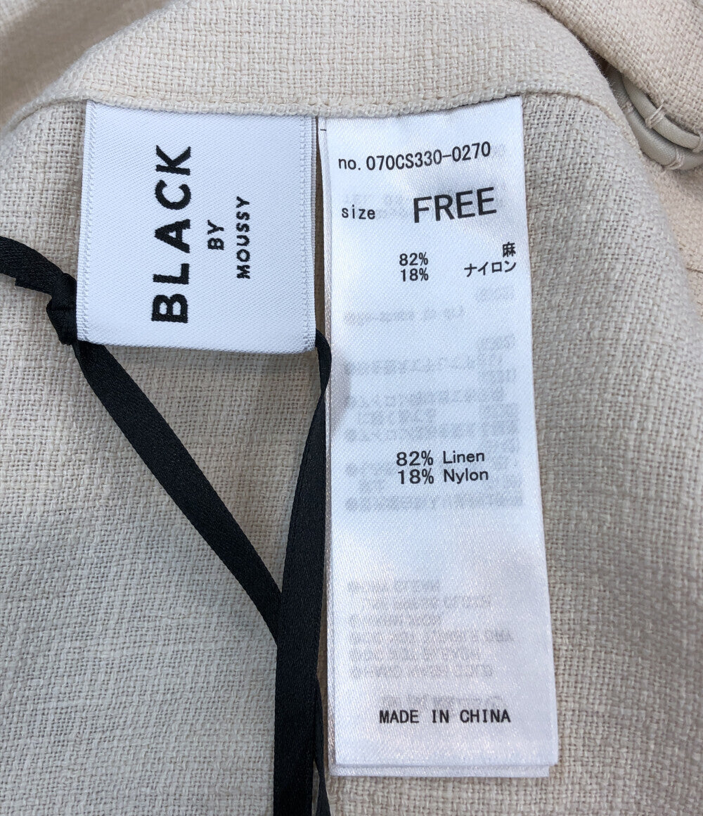 ブラックバイマウジー 美品 オーバーサイズタックガウン シャツワンピース      レディース SIZE FREE (M) BLACK by moussy