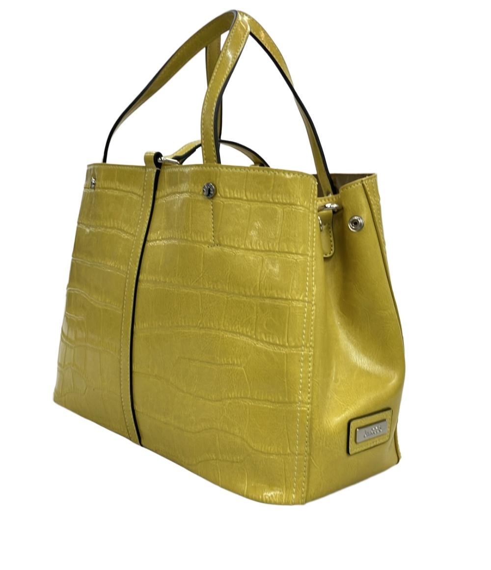 BARCOS ハンドバッグ ショルダーバッグ 2WAY 斜め掛け クロコ型押し レディース バルコス