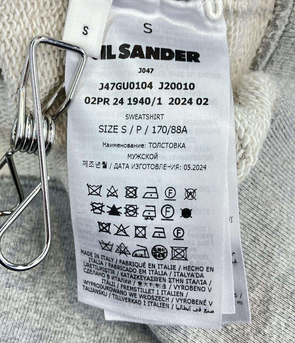 美品 JIL SANDER スウェット Logo Patch Crew Sweat メンズ SIZE S ジルサンダー