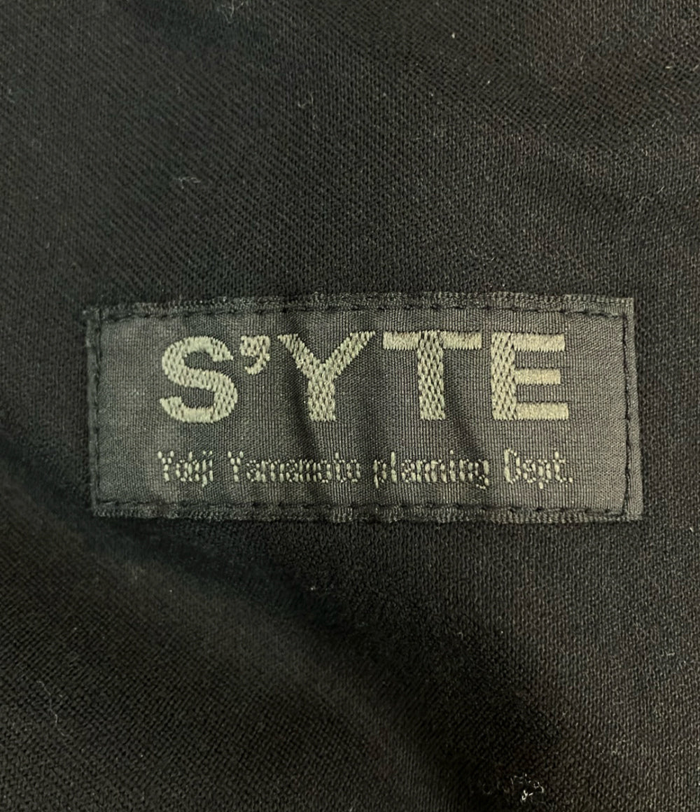 S'YTE デニムパンツ ワイドタック ヨウジヤマモト ウィッシュ加工 10 oz Denim Center Wide Tuck Pant US-P10-005 メンズ SIZE 3 (M) サイト