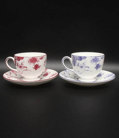 美品 WEDGWOOD カップ＆ソーサー プレート 皿 18cm 4点セット ワインプラム ブループラム ウエッジウッド