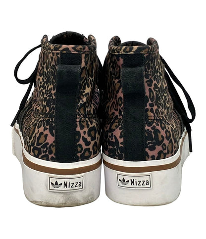 adidas ハイカットスニーカー 厚底 ヒョウ柄 ニッツァ プラットフォーム GY9531 レディース SIZE 24.5 (L) アディダス