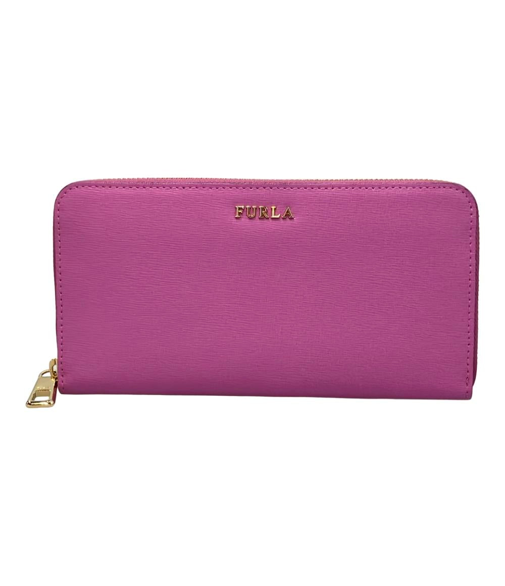 美品 Furla ラウンドファスナー長財布 レディース フルラ