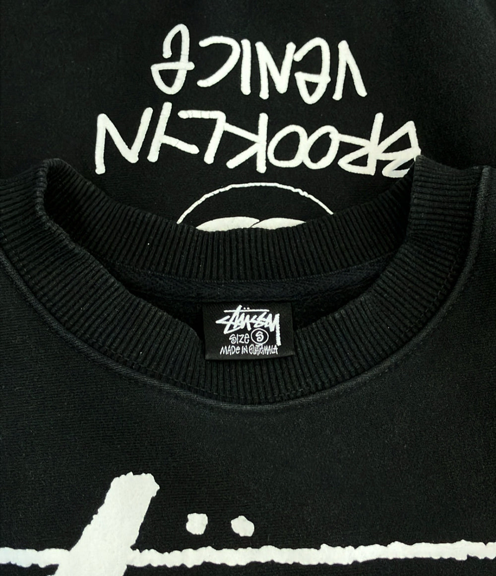 STUSSY WORLD TOUR CREW 長袖 スウェット 裏起毛 メンズ SIZE S ステューシー