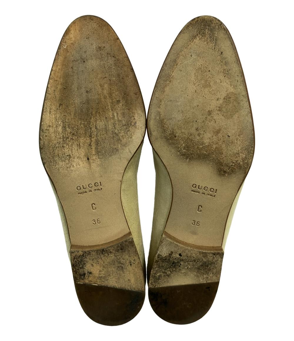 美品 GUCCI グッチ スエード バンブー パンプス ローファー ベージュ 美品 GUCCI グッチ スエード バンブー パンプス ローファー