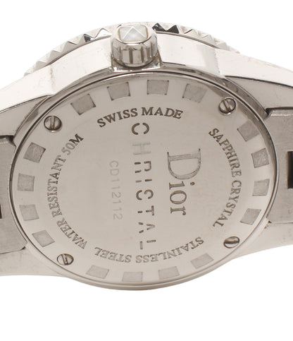 Christian Dior 腕時計 クリスタル クオーツ ホワイト CD112112 レディース クリスチャンディオール