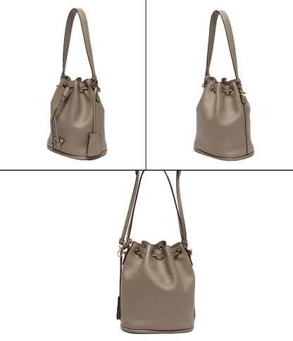 美品 PRADA 2wayショルダーバッグ ハンドバッグ 斜め掛け CLAYGRAY Re-Edition 1978 バケットバッグ レディース プラダ