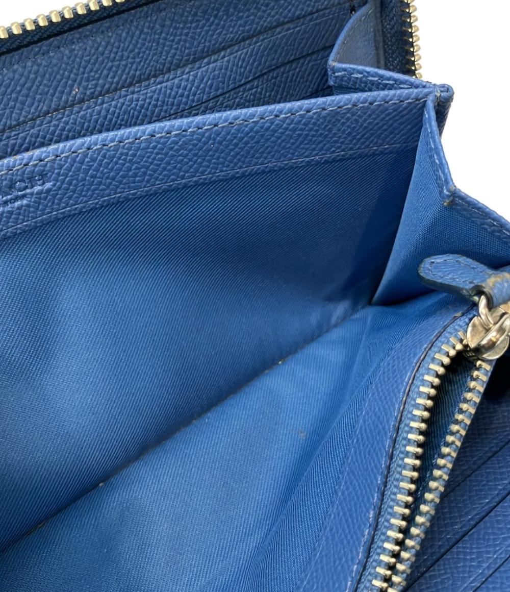 美品 コーチ ラウンドファスナー長財布 レディース COACH