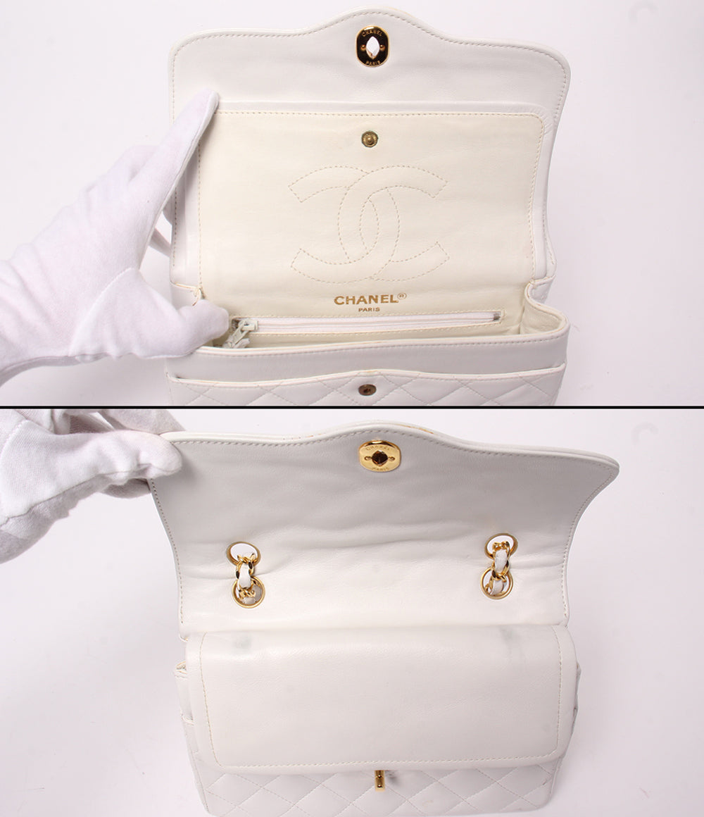 CHANEL チェーンショルダーバッグ Wチェーン Wフラップ 肩掛け